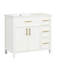 Meuble-lavabo 36 po avec comptoir, meuble-lavabo avec deux portes et trois tiroirs, bois, panneaux de fibres à densité moyenne, un paquet, blanc-1350059419