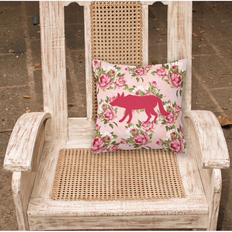  Coussin loup 14 "Wolf Shabby Elegance, Rose