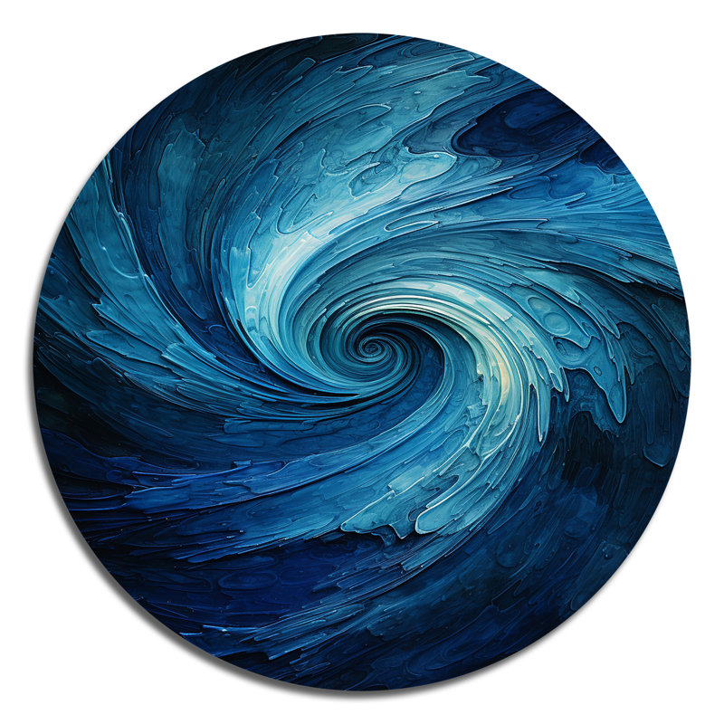 Provencher - Art abstrait rond en métal, H 16 po x l 16 po