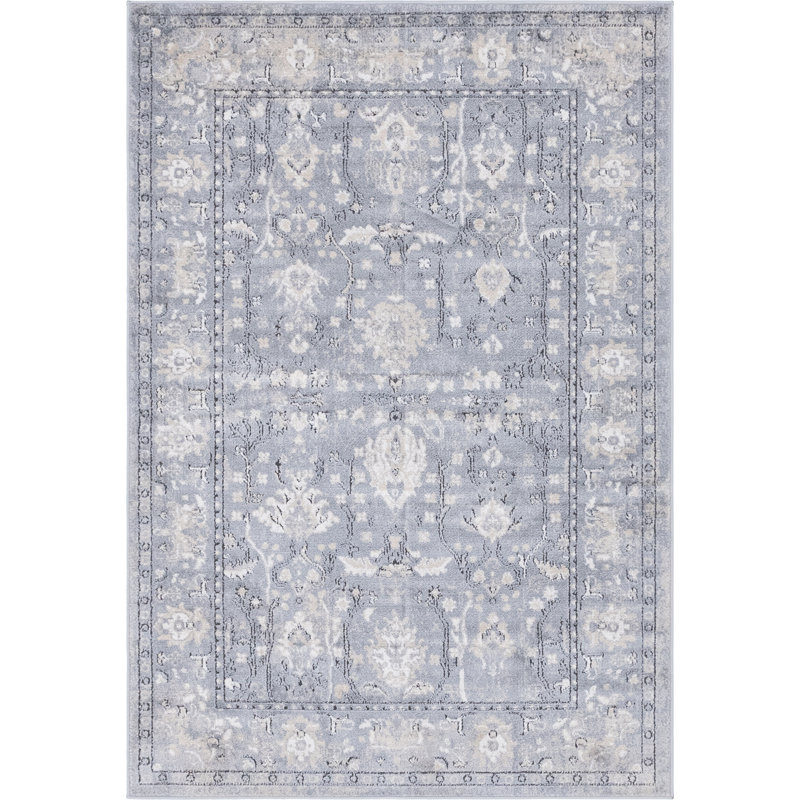 Tapis oriental Singleton, Gris, Rectangle 5 pi 3 po x 8 pi