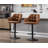 Gareth Swivel Upholstered Adjustable Height Counter Stool with Iron Frame-592960717