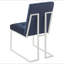 Ensemble de chaises bleues et chromées à dossier capitonné (ensemble de 2)