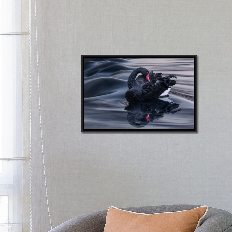 « black swan dunes », impression sur toile, H 18 po x l 26 po x P 1,5 po, Toile tendue