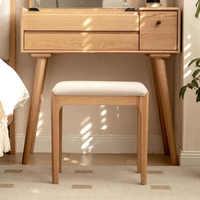 Oak Makeup Stool