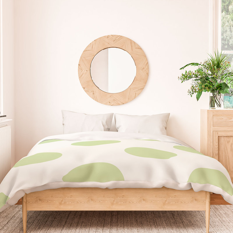 Housse de couette en microfibre, Vert, Housse de couette simple + 1 taie d'oreiller