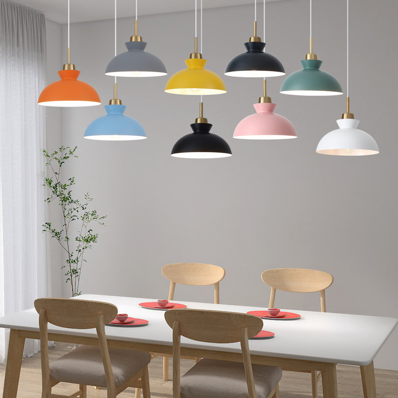 Luminaire suspendu simple à 1 lumière Gibran, Noir