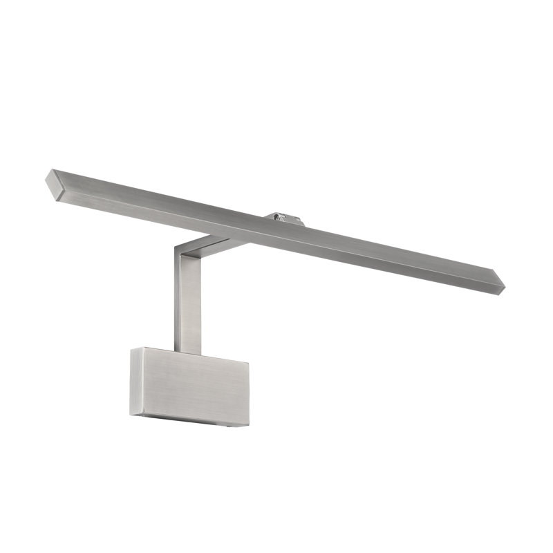 Applique murale à 1 lumière DEL câblée à intensité variable, H 8,13 po x l 8,88 po x P 25 po, Nickel brossé