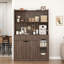 Garde-manger de 71 po de hauteur avec intérieur visible pour faciliter l'organisation des portes en verre transparent de grande capacité