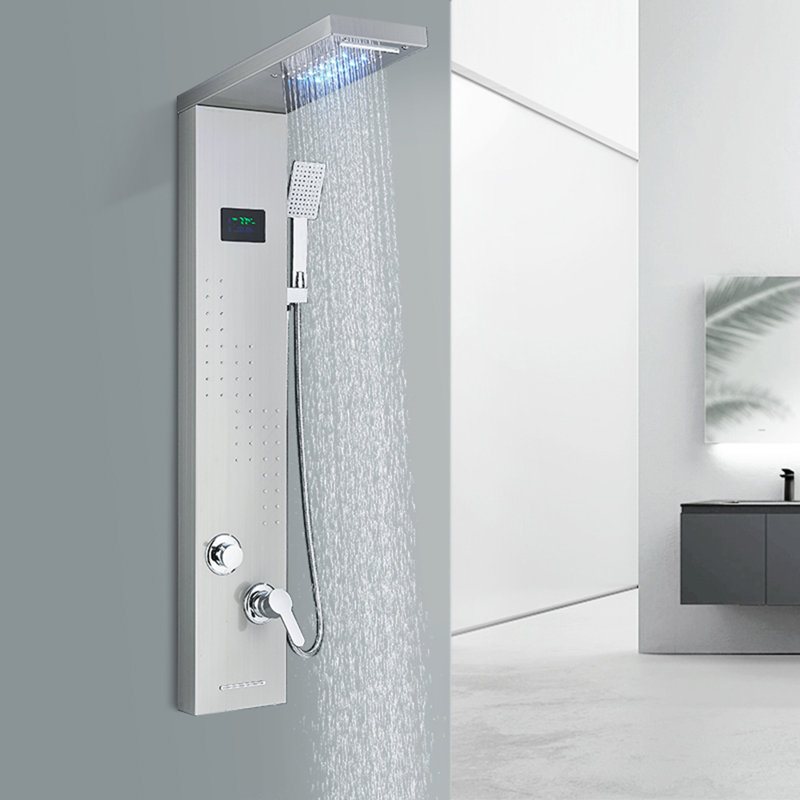44.8'' Shower Panel with Fixed Shower Head, Brushed Nickel