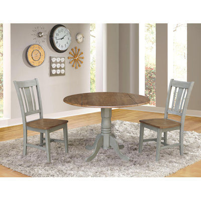 Khodor Solid Wood Top Pedestal Dining Set