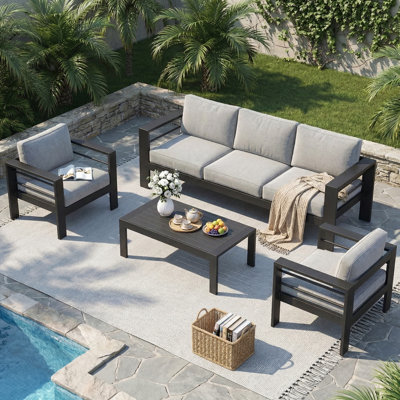5-Piece  Aluminum Patio Conversation Set