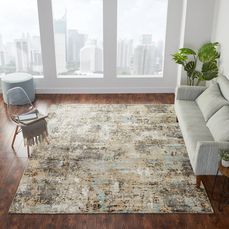 Viscose Abstract Indoor Rug, Rectangle 12' x 15'