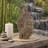 Reva Meditating Buddha Head Sculpture, Rustic Distressed Brown 12 Inch