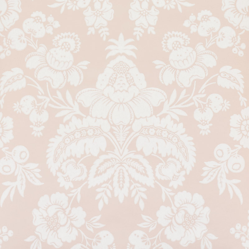 Simone Damask Wallpaper, Blush