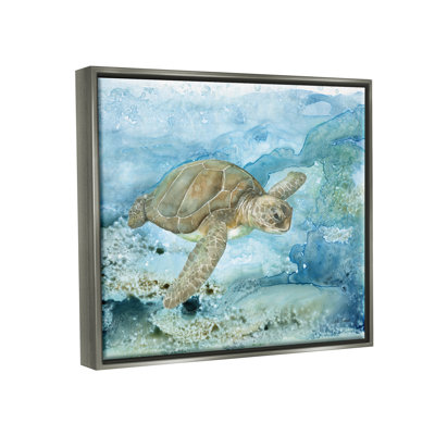 «Modern Sea Turtle Splash» par Leslie Trimbach