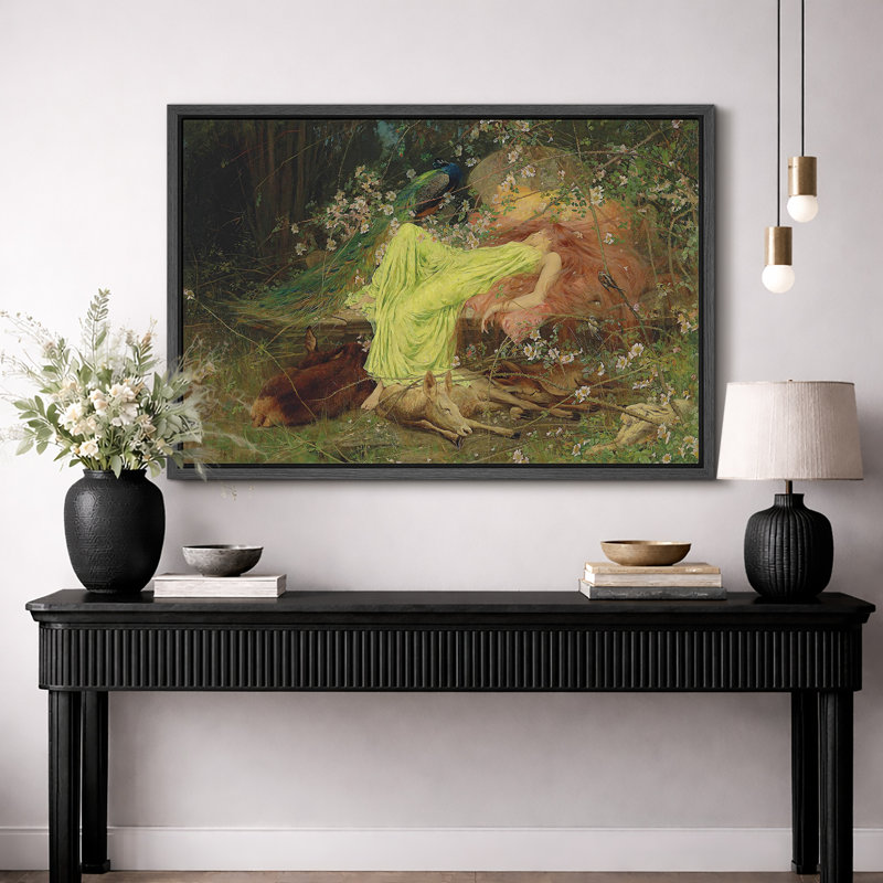Romantiques préraphaélites, figure mythique, chambre à coucher, impression sur toile encadrée, impression numérique