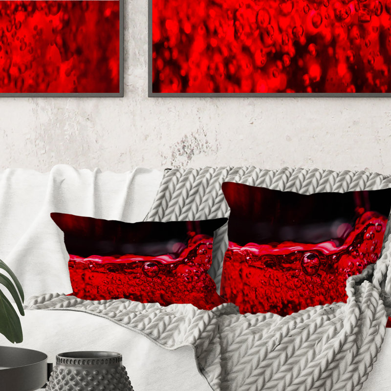 Coussin Red Wine On - imprimé moderne 1