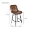 Upholstered Counter Stool with Metal Frame-207967817