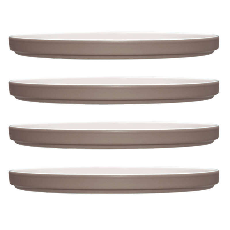 Ensemble de 4 assiettes à dîner Nortake ColorTrio, 9 3/4 po, Brun