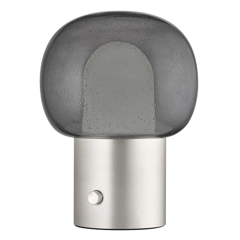 Glass Lamp, Silver, Gunmetal
