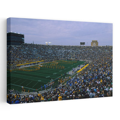 High Angle View Of A Football Stadium Full Of Spectators Notre Dame Stadium South Bend Indiana Usa Abstract Contemporary Architecture Landscape Art