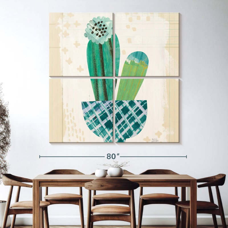 Harnek Collage Cactus III, 74" H x 74" W