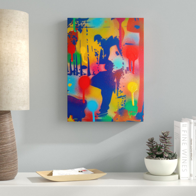 «Street Scene» par Abstract Graffiti, reproduction sur toile tendue, H 19 po x l 14 po