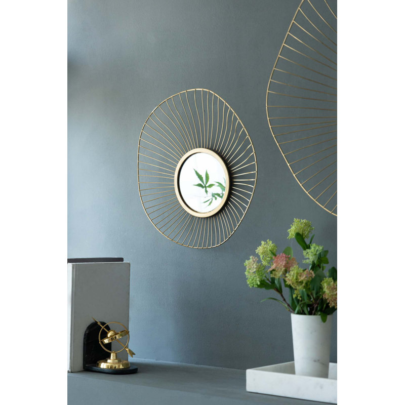 Set Of 3 Abstract Designed Wall Decor Mirror