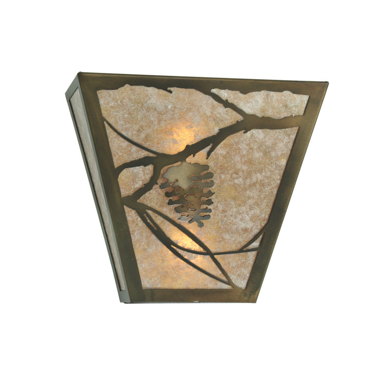 2 - Light Flush Mounted Sconce, Antique Copper