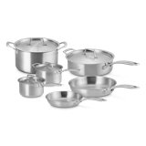 Le Creuset Essential Stainless Steel 10-Piece Cookware Set