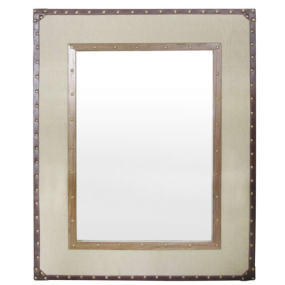 Langport Flat Leather Wall Mirror
