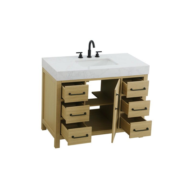 Meuble-lavabo simple 42 po_Traditional_VF60642, Brun miel