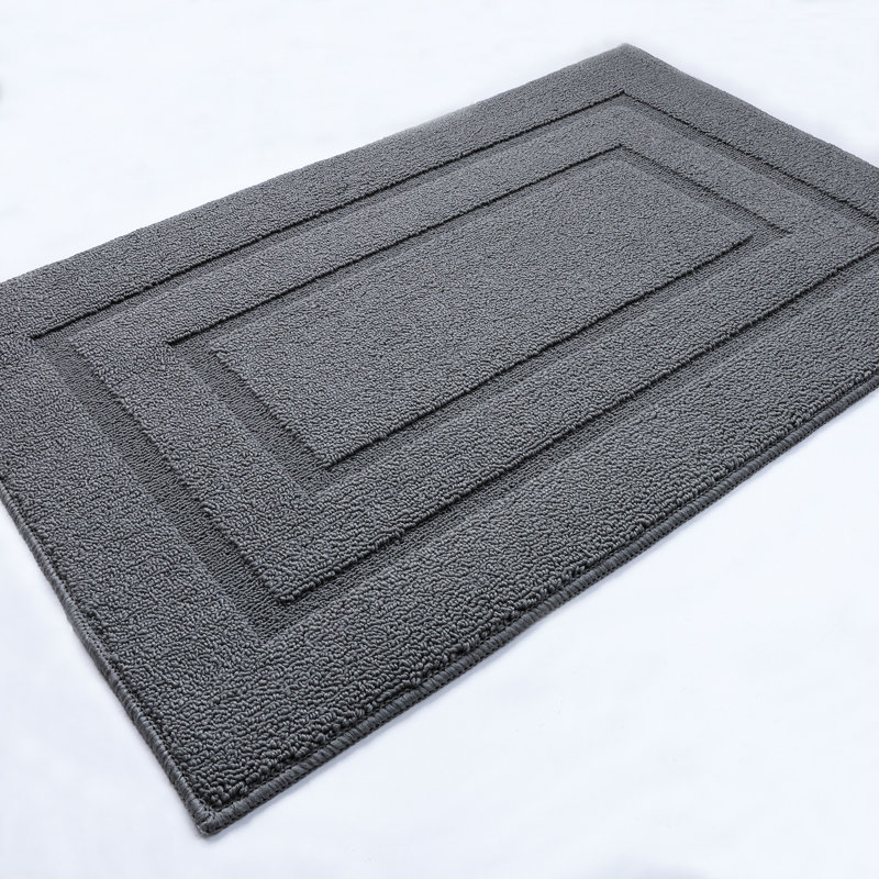 Non-Slip Geometric Indoor / Outdoor Doormat, Grey, 40cm W x 60cm L