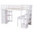 Marcell Twin Loft Bed With Storage Stairs, Desk, Shelves and Drawers-1774399758