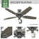 Builder Plus 52"  5 - Blade Standard Ceiling Fan with Pull Chain and Light Kit Included