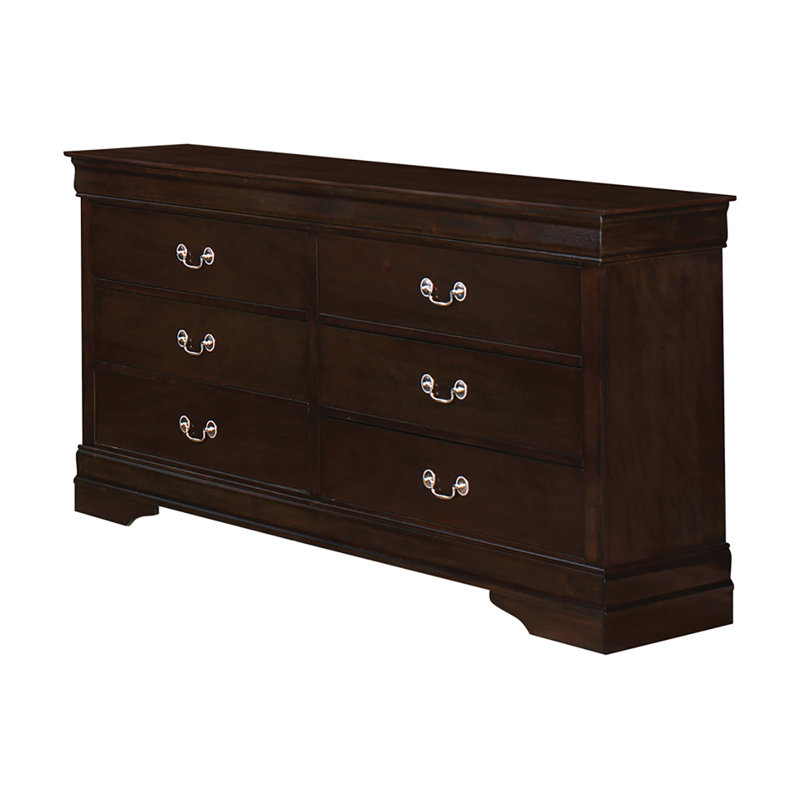 Ensemble de chambre à coucher simple avec commode 2 pièces Ginevieve Cappuccino
