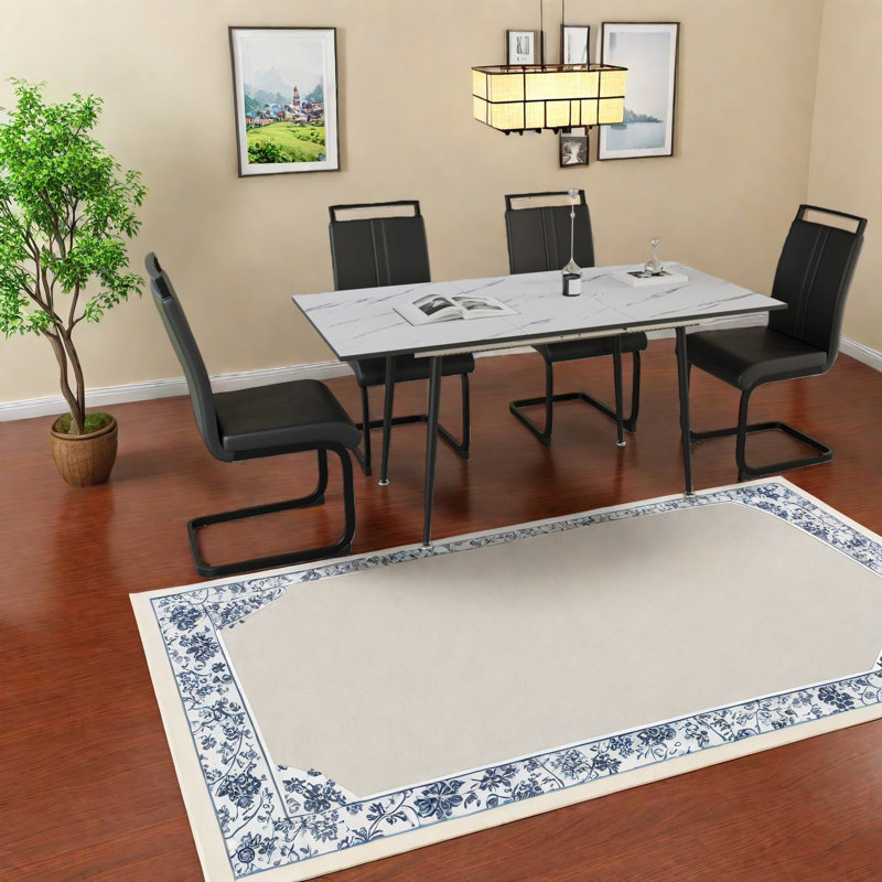 Ensembles de table de salle à manger extensible et moderne, en MDF noir, peu encombrant pour la cuisine