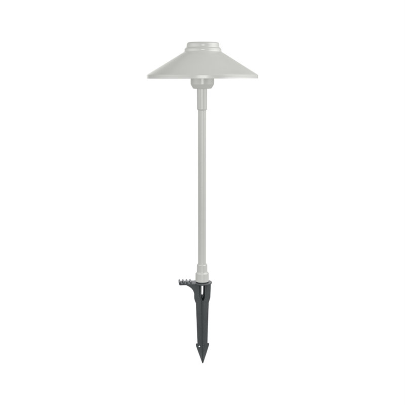 Éclairage de sentier de paysage basse tension à un niveau, 100 lumens, 3000K, Argent argent
