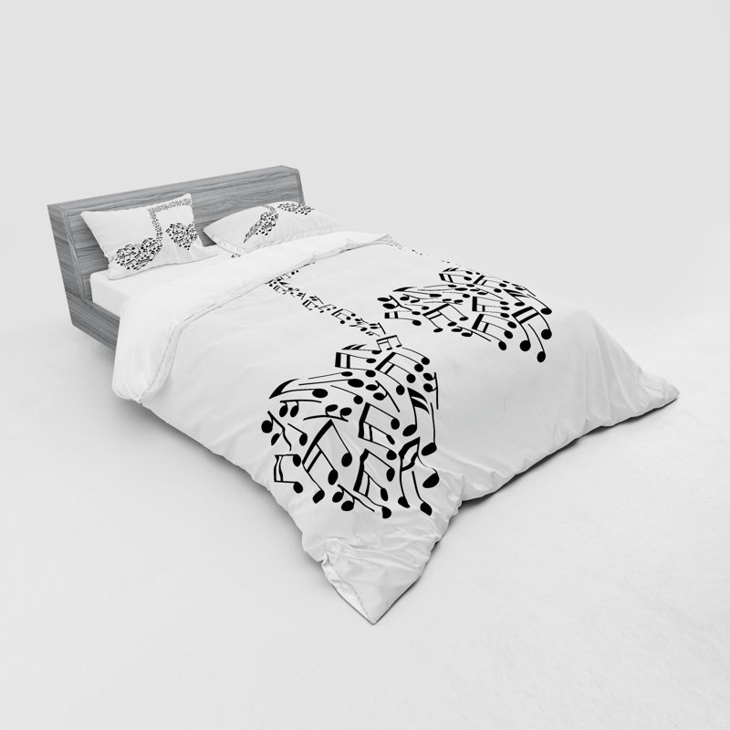 Ensemble de housse de couette music, Housse de couette grand + 3 pièces supplémentair
