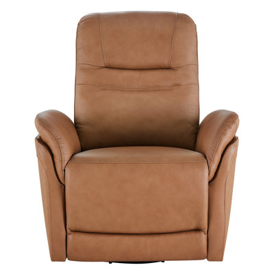 Martina Genuine Leather Swivel Gliding Power Recliner