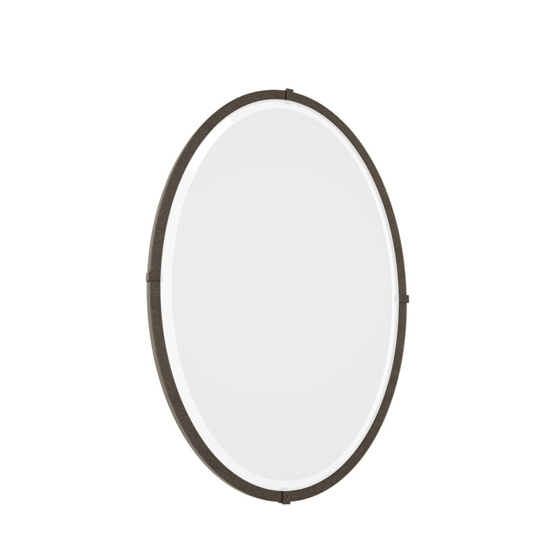 Cow Bell Industrial Beveled Bathroom/Vanity Mirror, Oil Rubbed Bronze