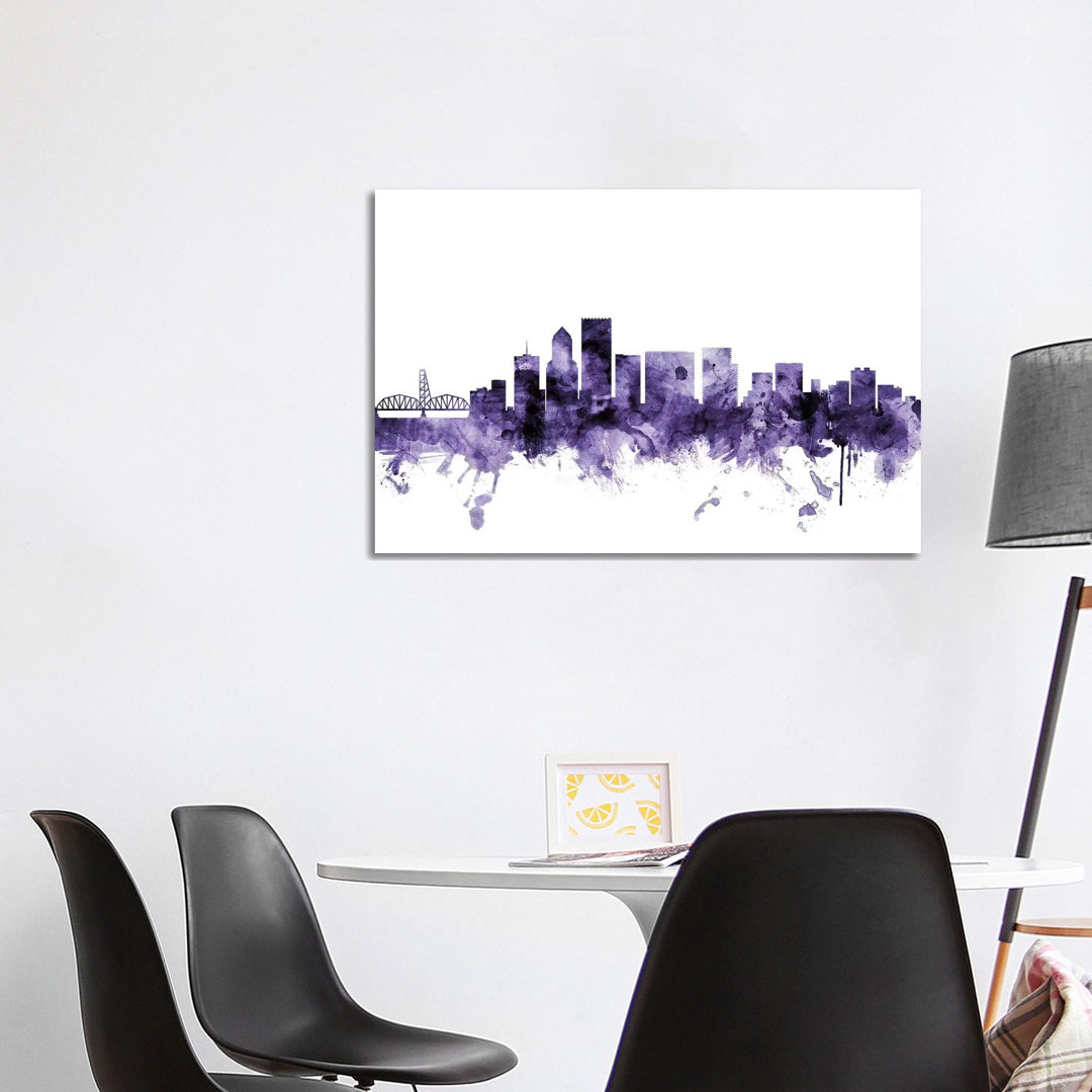 Portland, Oregon Skyline by Michael Tompsett - Wrapped Canvas Gallery-Wrapped Canvas GiclÃ©e
