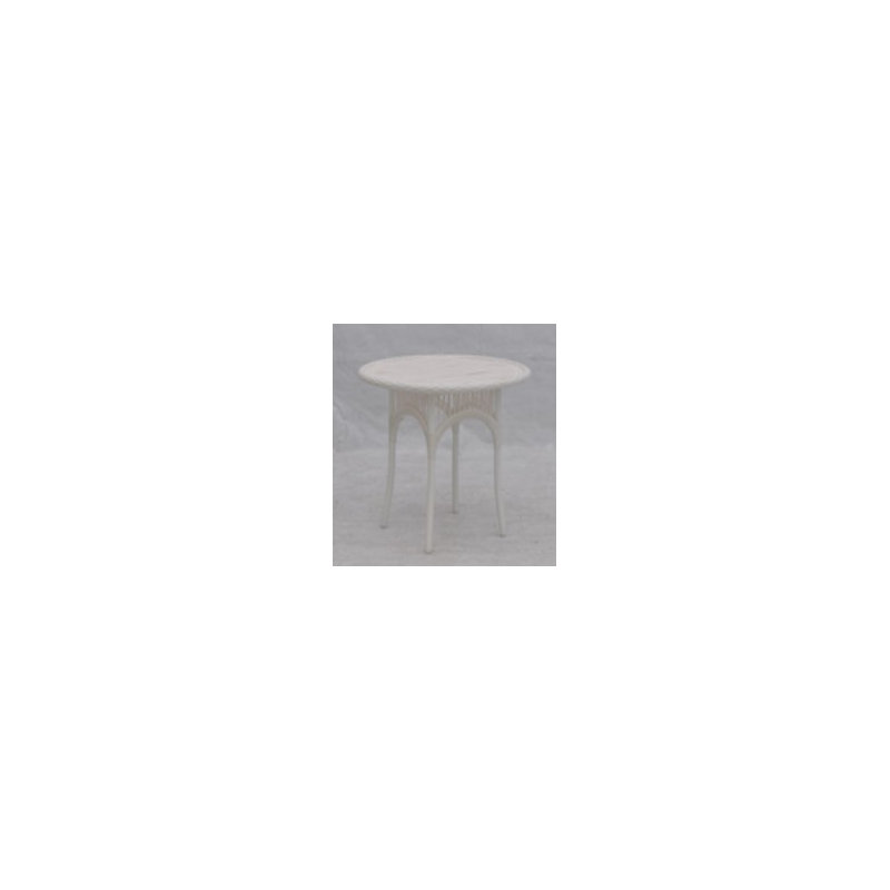 Table d’appoint en verre Escalante, Blanc