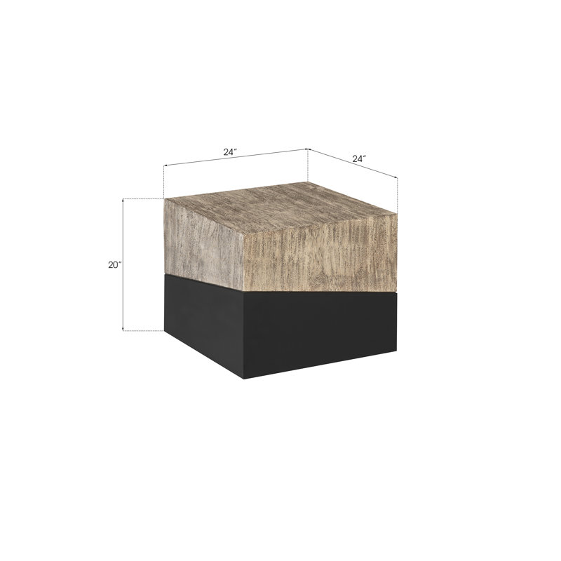 Geometry Block End Table