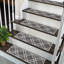 Tapis d'escalier gris antidérapant