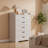 5 drawer dresser with Three-sided Guardrails for Display