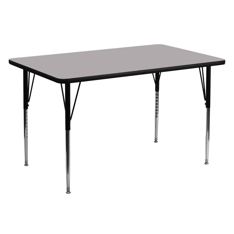Table d'activité Goddard, Gris glacé, L 30 po x P 72 po x H 21,25 po à 30,25 po
