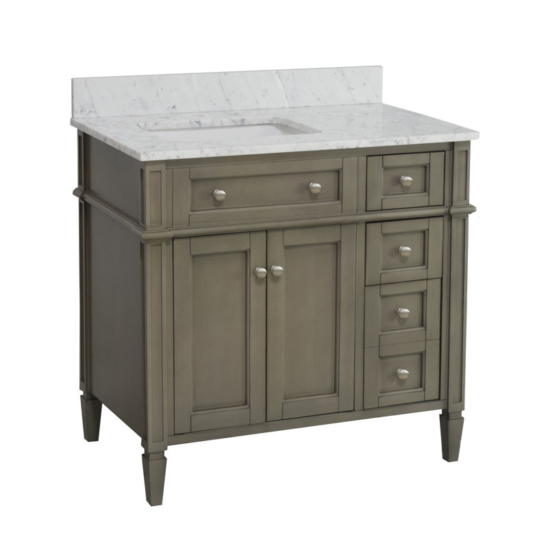 Ensemble de meuble-lavabo simple 36 po avec comptoir gris vieilli Lakeland Lakeland, Gris patiné