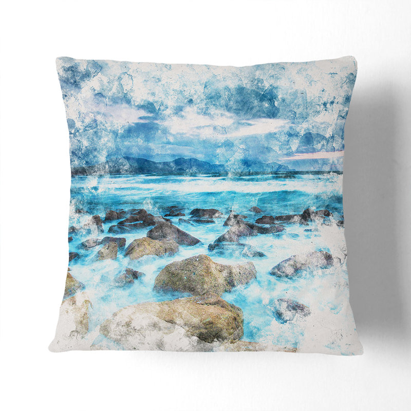 Stormy Evening in Wales Cushion with Filling, 55cm H x 55cm W x 20cm D
