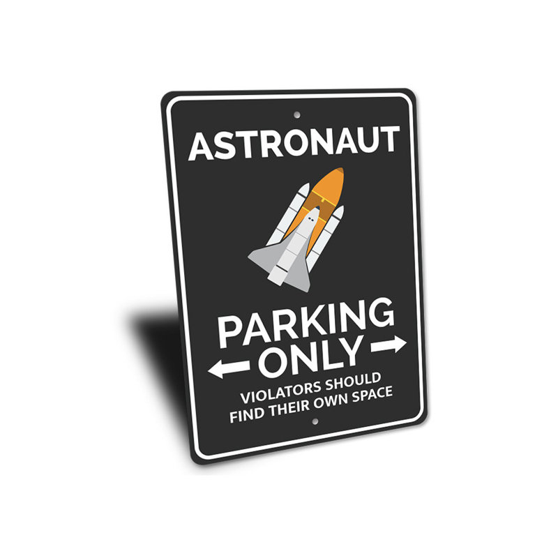 Panneau astronaute en aluminium, H 10 po x l 14 po x P 0,04 po